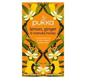 Pukka Lemon, Ginger & Manuka Honey Te Ø , 20br.