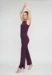 Curare Flow #2205 wide long pants, slit - Dark plum