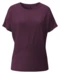Curare Flow #2564 shirt round neck deviding seams - Dark plum