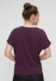 Curare Flow #2564 shirt round neck deviding seams - Dark plum