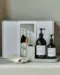 Meraki Gaveæske, jul, grey holder + nature brush + Anti-Odour Hand Soap + Forest Garden Dish Wash, 490/1000ml.