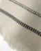 Meraki Håndklæde Råhvid - sorte striber, l: 140 cm, w: 70 cm