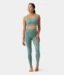 Manduka "Dhara" Scoop Bra, Black Sage Heather
