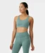 Manduka "Dhara" Scoop Bra, Black Sage Heather