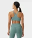Manduka "Dhara" Scoop Bra, Black Sage Heather