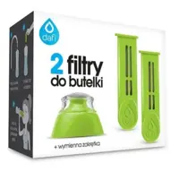 Refiller filterflaske Grøn 2 stk refiller + mundstykke 1 pk.