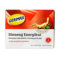 Gerimax Ginseng Energikur rød, 120 tab / 128 g