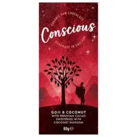 Conscious Raw Chocolade Goji & Coconut Ø, 60 g.
