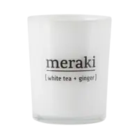 Meraki Duftlys White tea & ginger, Dm.: 5,5 cm, H.: 6,7 cm.