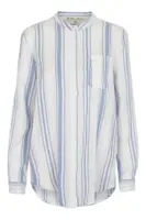 Bella Beluga Spa Shirt, White/Navy Stripe