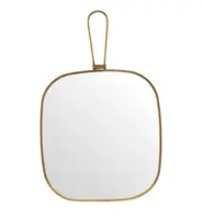 Meraki Spejl m. ramme, Antik messing l: 20 cm, w: 22 cm