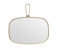 Meraki Spejl m. ramme, Antik messing l: 30 cm, w: 20 cm