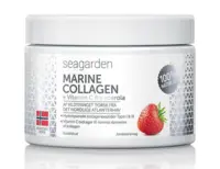 Seagarden Marine Collagen + Vit. C, jordbærsmag, 150g. HOLDBARHED 24.06.22