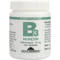 Natur-Drogeriet, B3 Niacin Nikotinsyre 9 mg, 100tab
