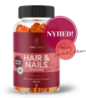VitaYummy Hair & Nails Vitaminer Peach Ltd. Ed., 60stk.