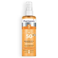 Pharmaceris S Solbeskyttende olie med duoaktiv formular til våd og tør hud, SPF 50+, 200ml.