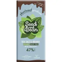 Seed and Bean Chokolade 47% Sea Salt & Orange (plantebaseret) Ø, 75g