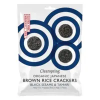 Clearspring Rice Cracker black sesame Ø, 40g