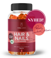 VitaYummy Hair & Nails Vitaminer Peach Ltd. Ed., 60stk. UDLØB MARTS
