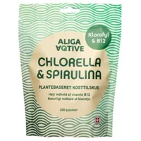 Aliga Aqtive Chlorella & Spirulina pulver, 200g