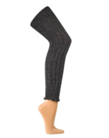 Overknee Benvarmere med alpaka uld, Antracit
