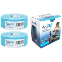Åcutop Terapeutisk Tape Blå 2,5cmx5 m, 2 ruller, 1pk.