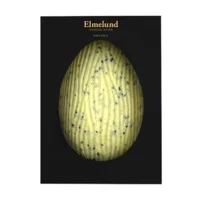 Elmelund Påskeæg hvid chokolade m. lakrids Ø, 130g.
