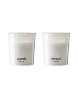 Meraki Duftlys Fresh Linen, 2stk. a 60g.