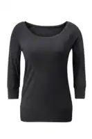 Curare Flow #20 Shirt Boat Neck 3/4 - Black