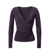 Curare Flow #24 Wrap Jacket - Dark-aubergine