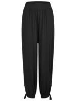 Curare Flow #2607 wide pants, loops - Black