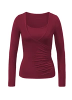 Curare Flow #37 Wrap Shirt - Bordeaux