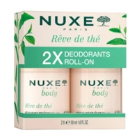 Nuxe Body Rêve de Thé Refreshing roll on Deodorant, 2x50ml.