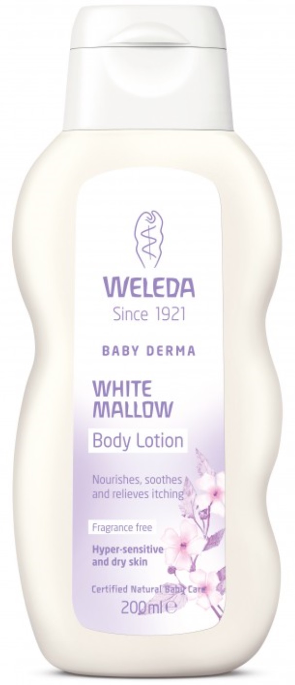 Billede af Weleda Bodylotion White Mallow Baby Derma, 200ml. hos Ren-velvaereshop.dk
