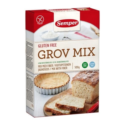 Se Semper Brødmix grov glutenfri, 500g. hos Ren-velvaereshop.dk