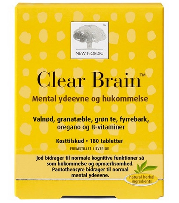 Billede af Clear Brain, 180tab. hos Ren-velvaereshop.dk