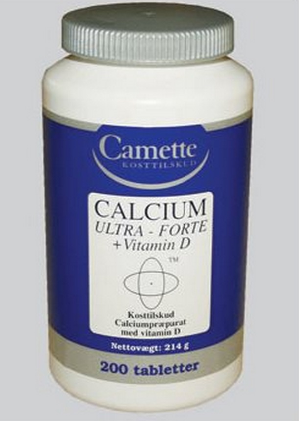 Billede af Camette Calcium Ultra Forte + D-vitamin, 200tab. hos Ren-velvaereshop.dk