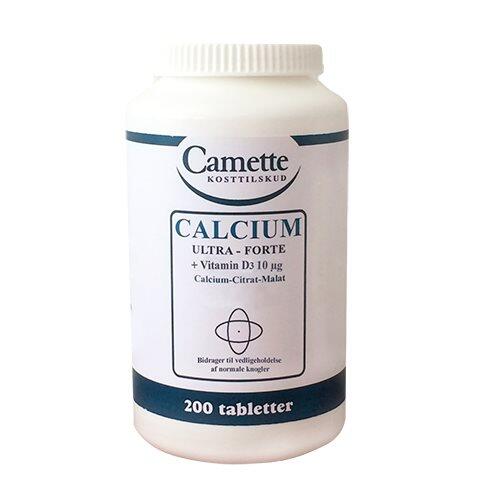 Se Camette Calcium ultra forte + ekstra D3, 200tab. hos Ren-velvaereshop.dk