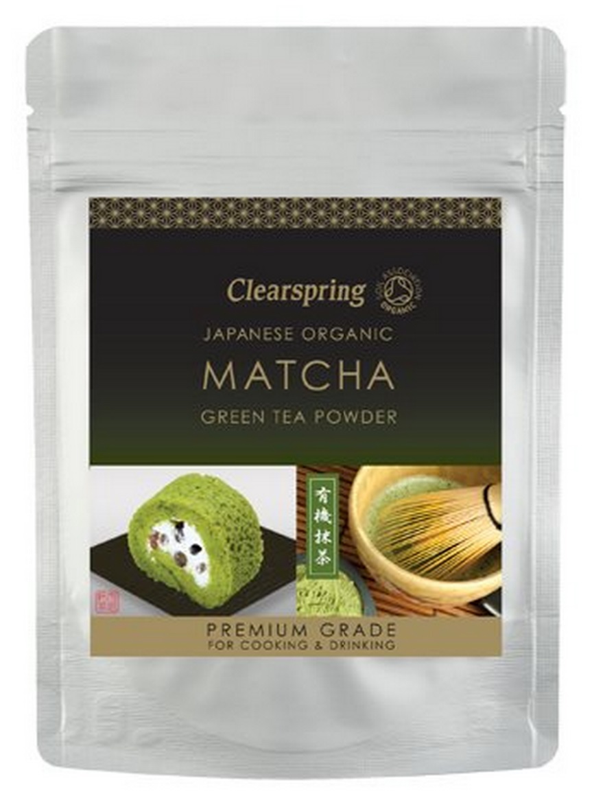 Billede af Matcha grøn te pulver Clearspring (premium grade) Ø, 40g. hos Ren-velvaereshop.dk