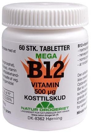 Billede af B12 gold vitamin 500 ug, 60tab. hos Ren-velvaereshop.dk