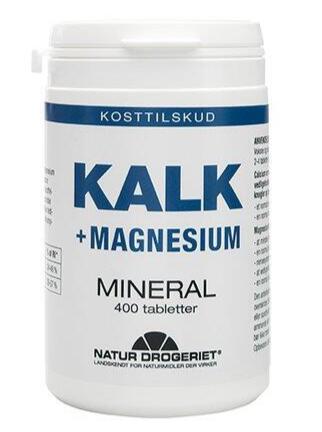 Billede af Kalk + Magnesium, Naturdrogeriet, 400tab. hos Ren-velvaereshop.dk