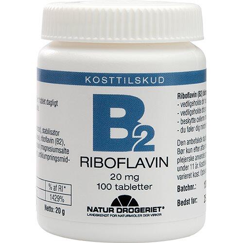 Billede af Mega B2 vitamin 20 mg, 100tab. hos Ren-velvaereshop.dk