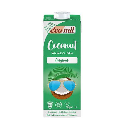 Se Ecomil Kokos mælk m. agave Ø, 1L. hos Ren-velvaereshop.dk