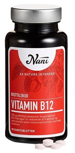 Billede af Nani B12 vitamin 90 kap. hos Ren-velvaereshop.dk
