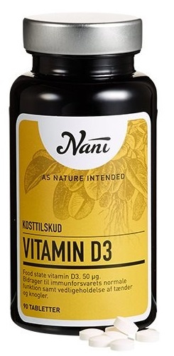 Billede af Nani D3 vitamin 90kap hos Ren-velvaereshop.dk