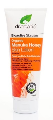 Billede af Dr. Organic Skin lotion Honey Manuka 200ml. hos Ren-velvaereshop.dk