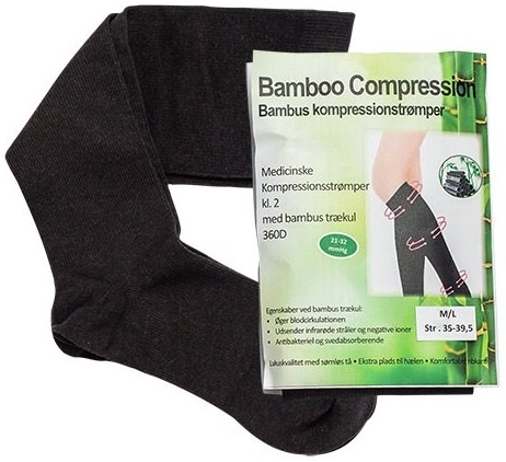 Billede af Bamboo Pro Bambus kompressionsstrømper kl. 2 Str. M/L 1stk.