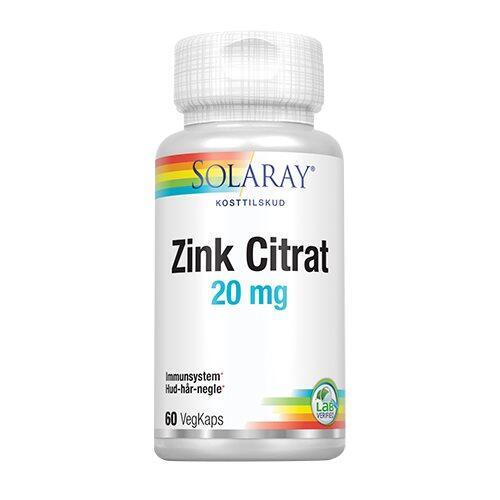 Billede af Zink Citrat 20 mg - 60 kapsler hos Ren-velvaereshop.dk