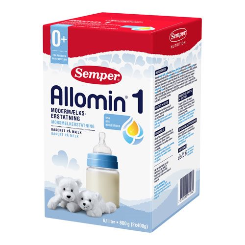 Billede af Allomin 1 Semper modermælkserstatning 0+, 800 g