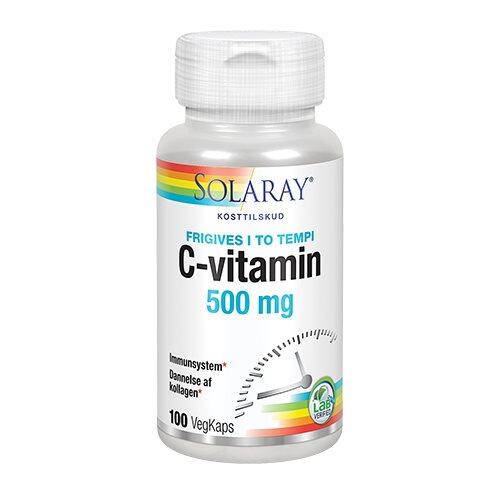Billede af Solaray C-vitamin 500 mg - 100 kapsler hos Ren-velvaereshop.dk